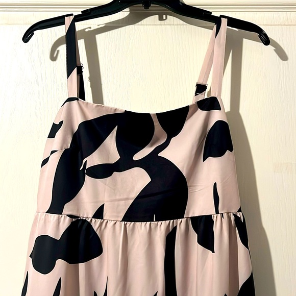 Summer Maxi light pink with black dress - Picture 1 of 6